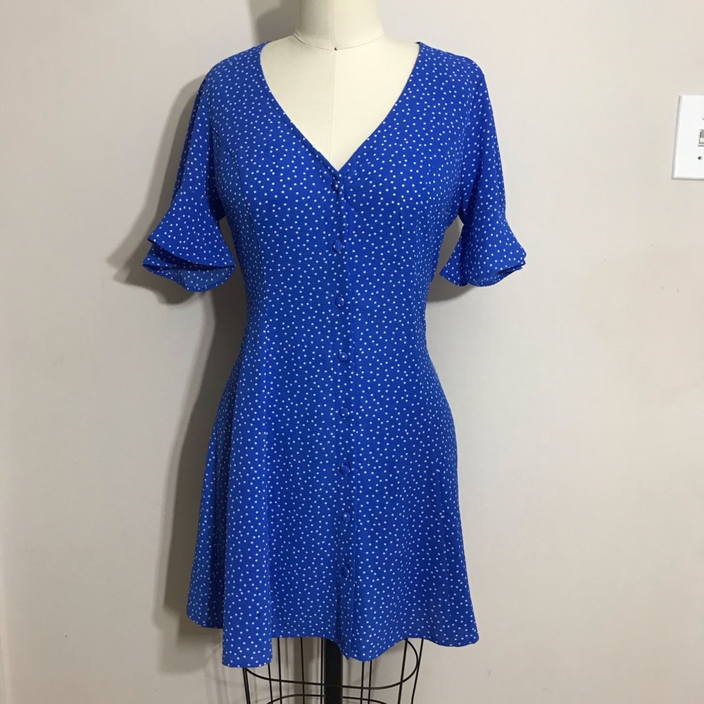 Blue summer mini dress